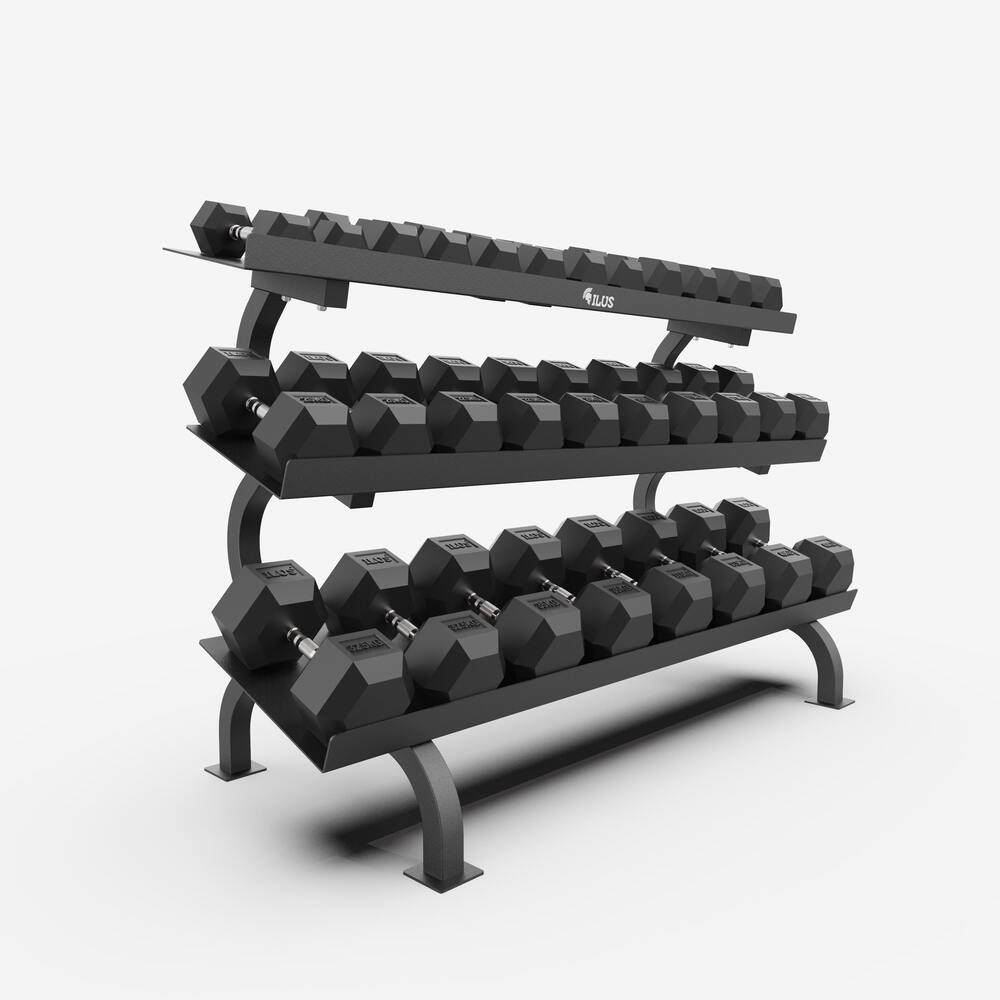 ILUS Monster Set (Mancuernas Hexagonales 5 a 40 kg + Rack)