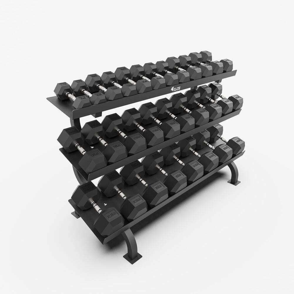 ILUS Monster Set (Mancuernas Hexagonales 5 a 40 kg + Rack)