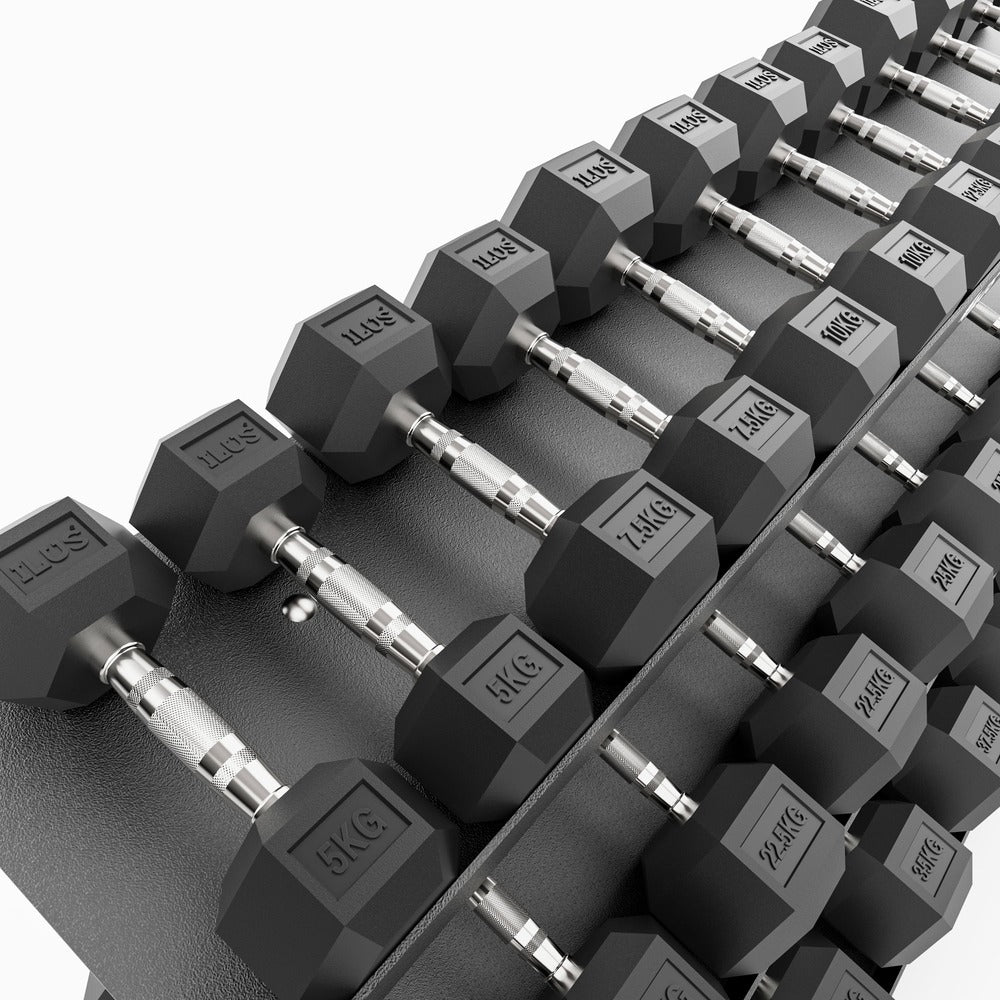 ILUS Monster Set (Mancuernas Hexagonales 5 a 40 kg + Rack)