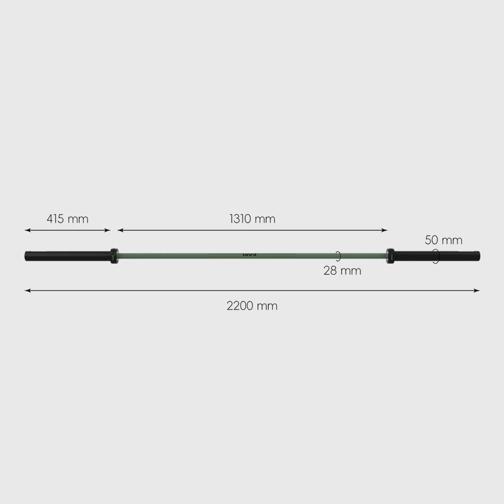 Barra ILUS 1500 lb Cerakote Army Green