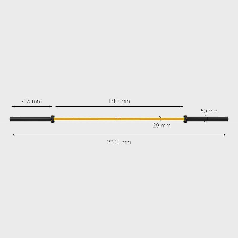 Barra ILUS 1500 lb Cerakote Dorado
