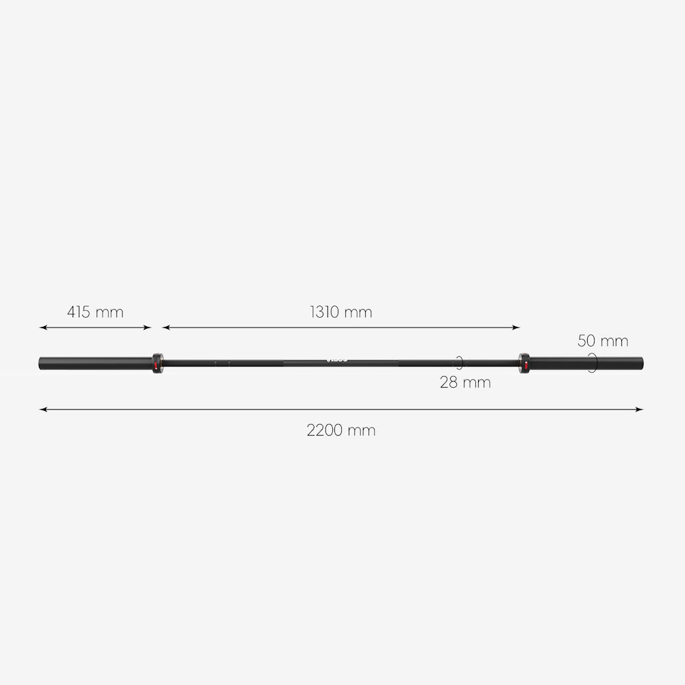 Barra ILUS 700 lb Cerakote Negra