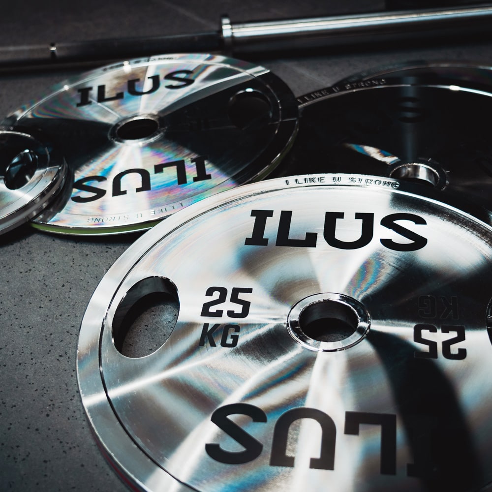 Set ILUS Premium Grip Chromed Plates 5 a 25 kg