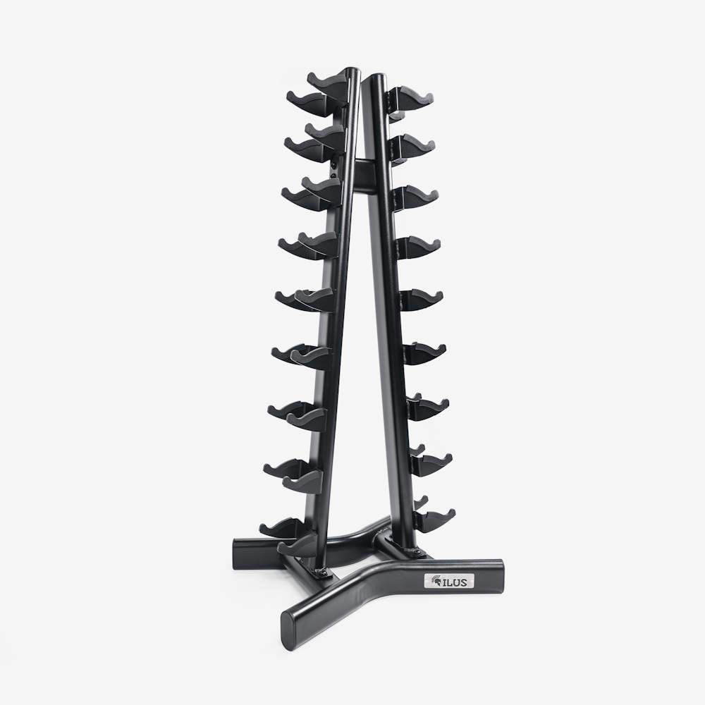 Rack Mancuernas Hexagonales Rubber 9 pares