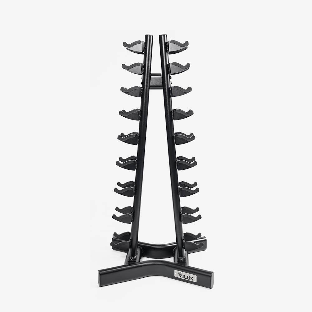 Rack Mancuernas Hexagonales Rubber 9 pares