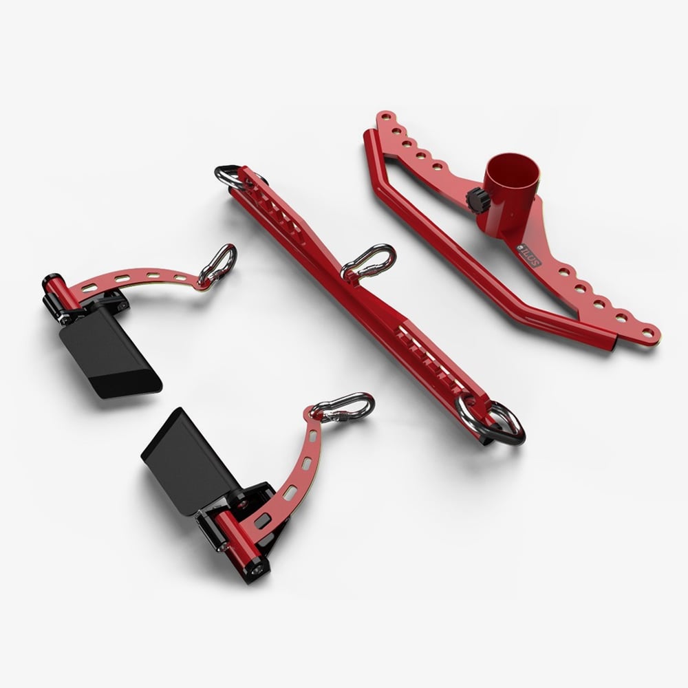 Set de 3 Agarres Premium ILUS Rojo + Landmine Attachment