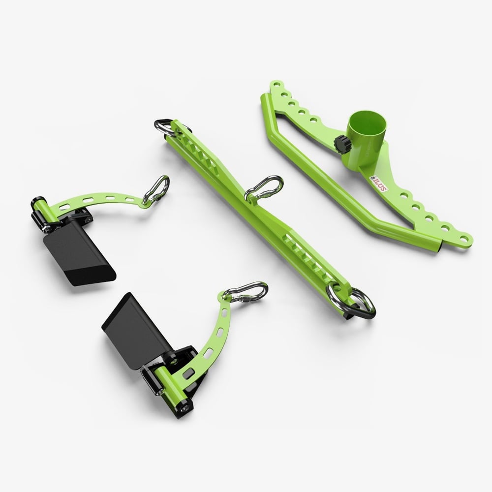 Set de 3 Agarres Premium ILUS Verde + Landmine Attachment