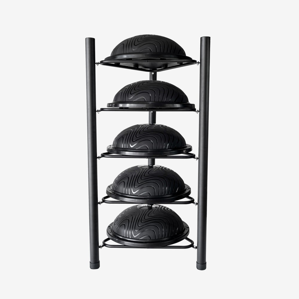 5 ILUS Bosu Balls + Rack