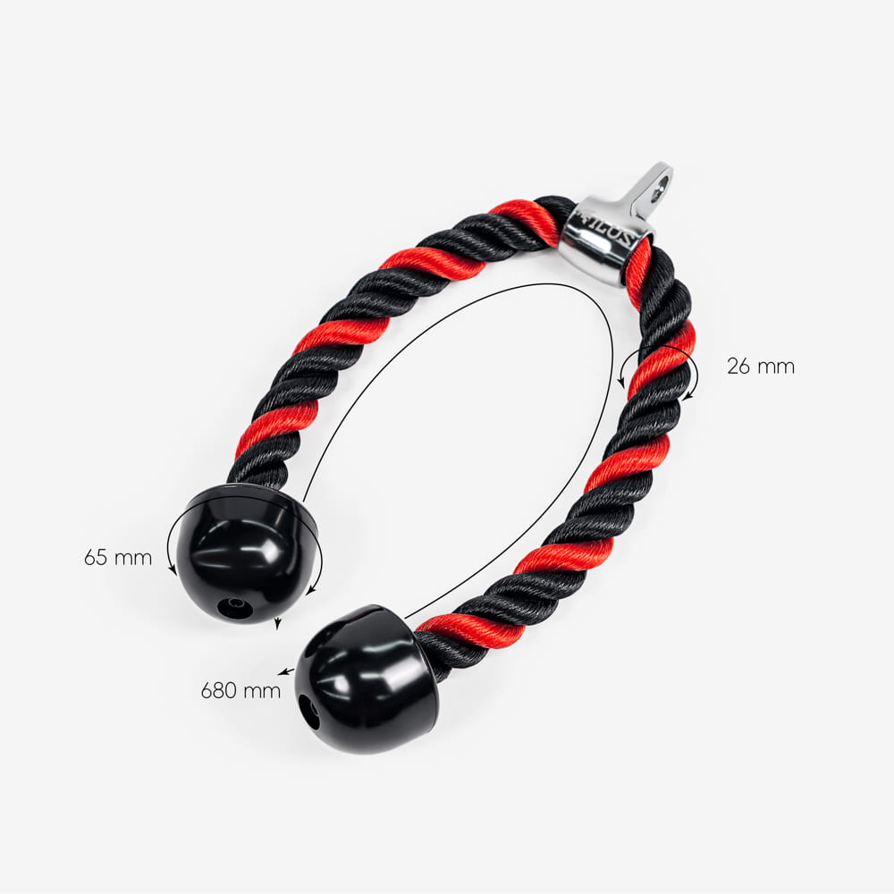 Cuerda de Tríceps ILUS Negro Rojo