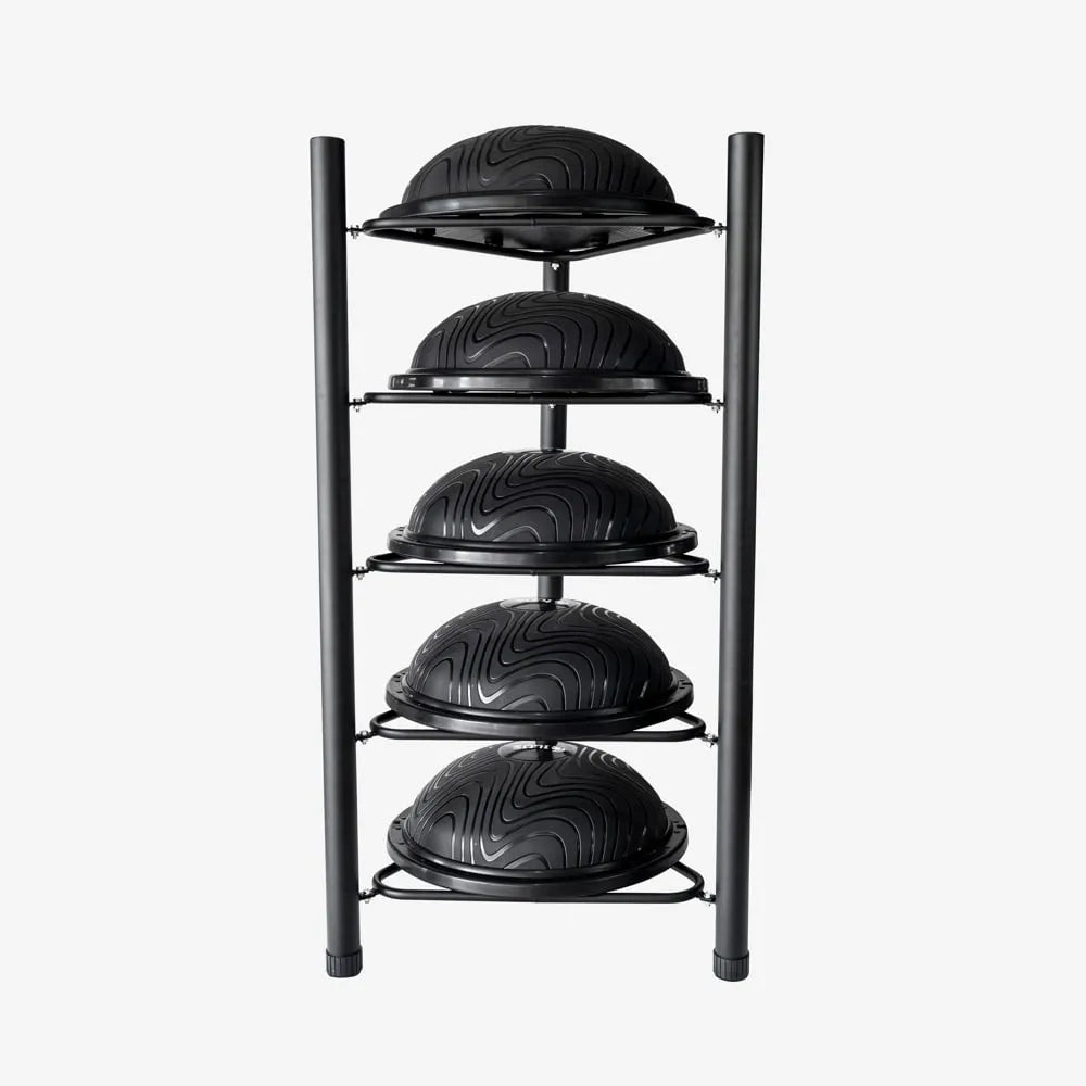 5 ILUS Bosu Balls + Rack