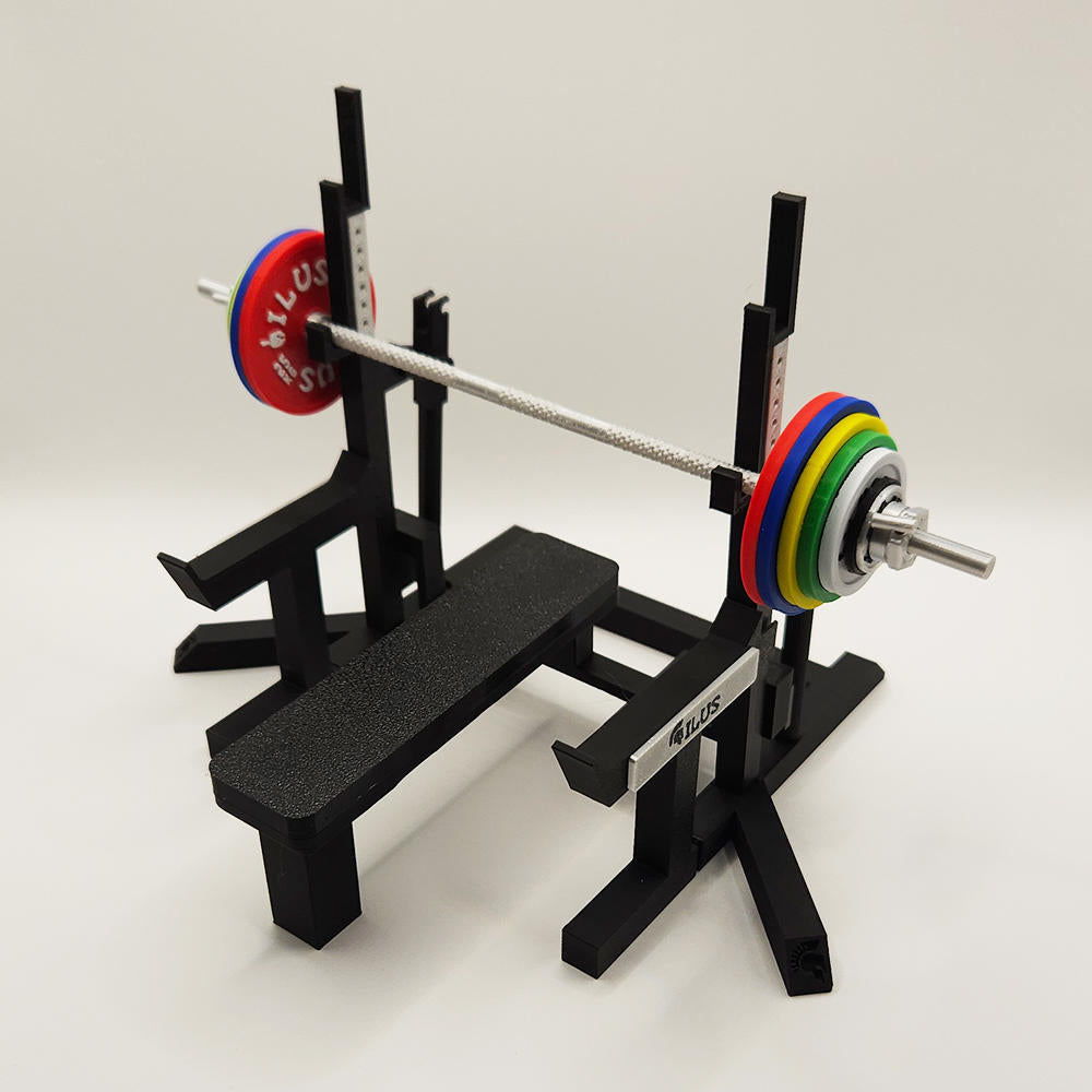 Mini Combo Rack + Set Discos Calibrados Iron ILUS 5 a 25 kg