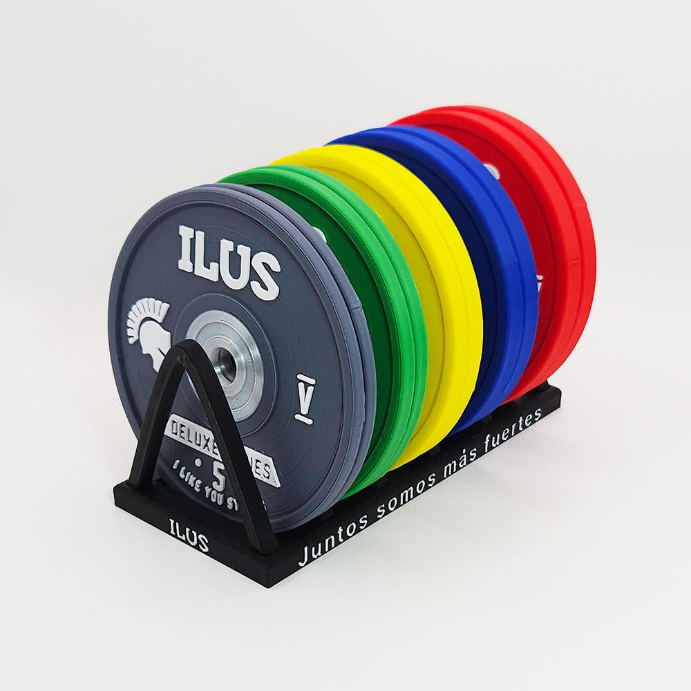 Set 10 Posavasos ILUS: Mini Discos ILUS Uretano 5 a 25 kg