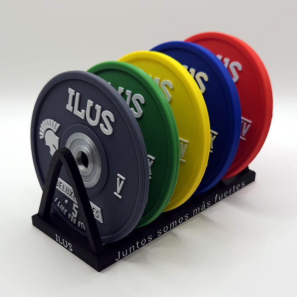 Set 5 Posavasos ILUS: Mini Discos ILUS Uretano 5 a 25 kg