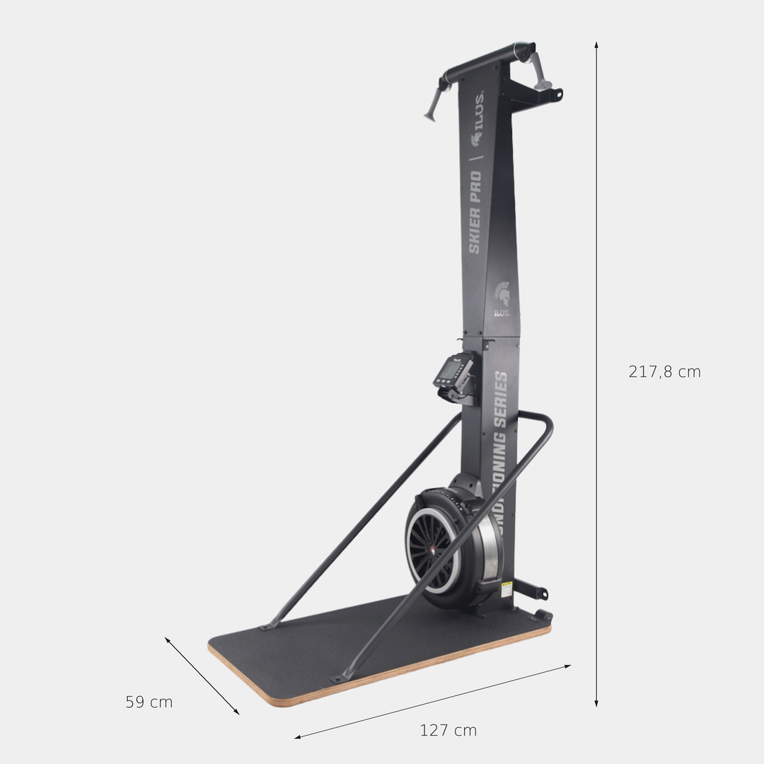 Esquiadora de aire ILUS Conditioning Series Skier PRO con plataforma de piso – imagen 4