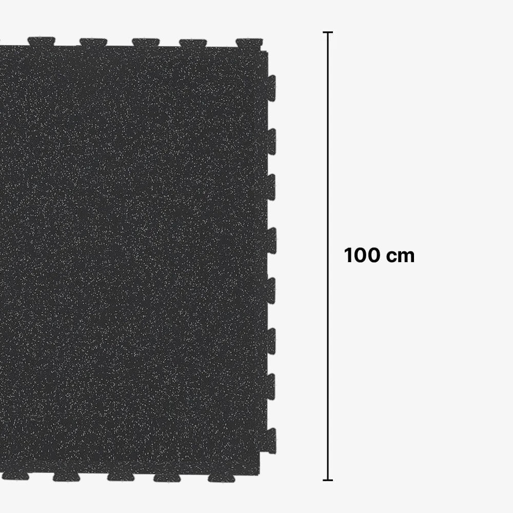 Piso de Gimnasio Interlock EPDM Arrow Negro/Gris 8 mm