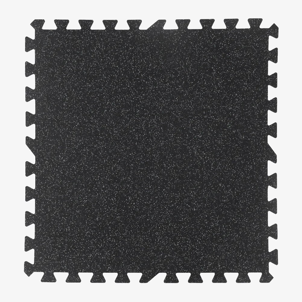Piso de Gimnasio Interlock EPDM Negro/Gris 8 mm