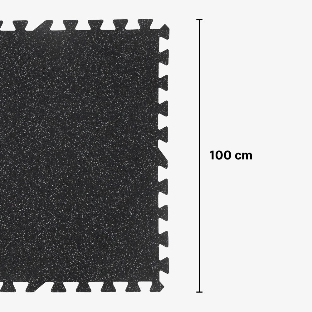 Piso de Gimnasio Interlock EPDM Negro/Gris 8 mm