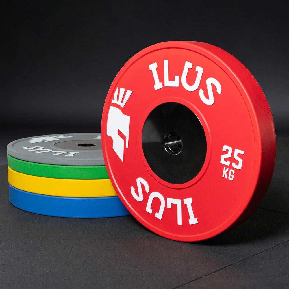 Par de discos bumpers ILUS Elite Colorful de competición – imagen 10