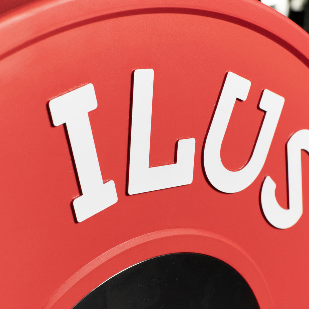 Par de discos bumpers ILUS Elite Colorful de competición – imagen 2