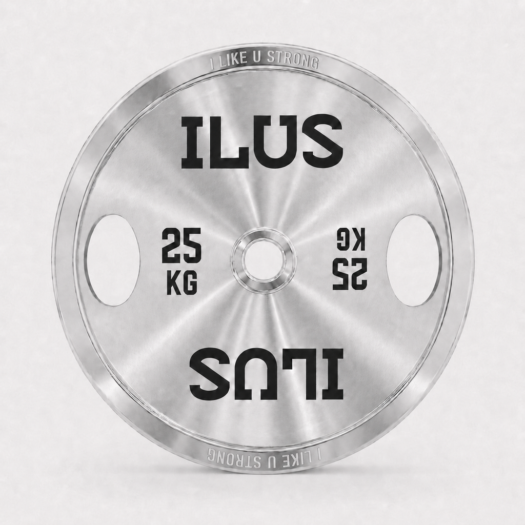 Set ILUS Premium Grip Chromed Plates 5 a 25 kg (Discos Cromados Calibrados)