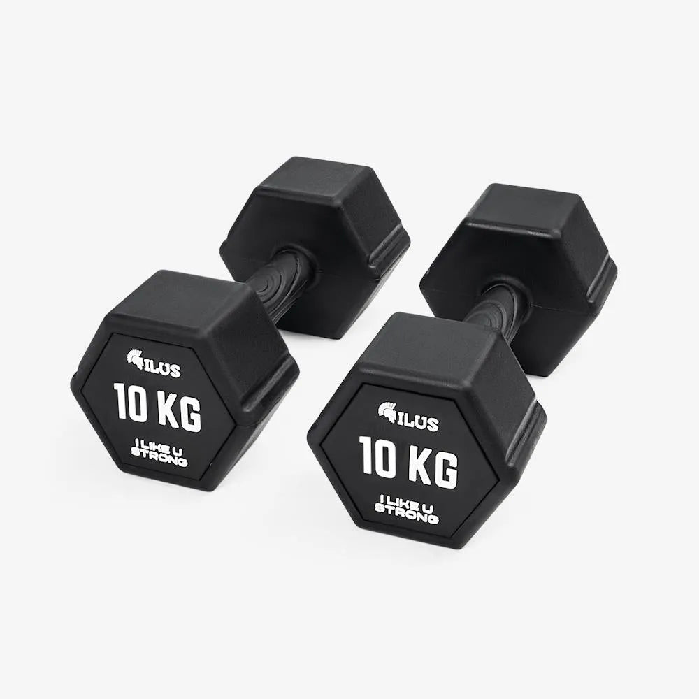 Par Mancuernas Hexagonales Rubber ILUS